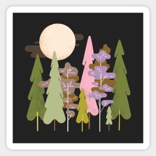 Moonlit Forest Magnet